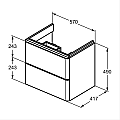 Шкаф за мивка  Фасуро 57см T4300Y2 – Ideal Standard 11.12.122.0966 – миниатюра 1